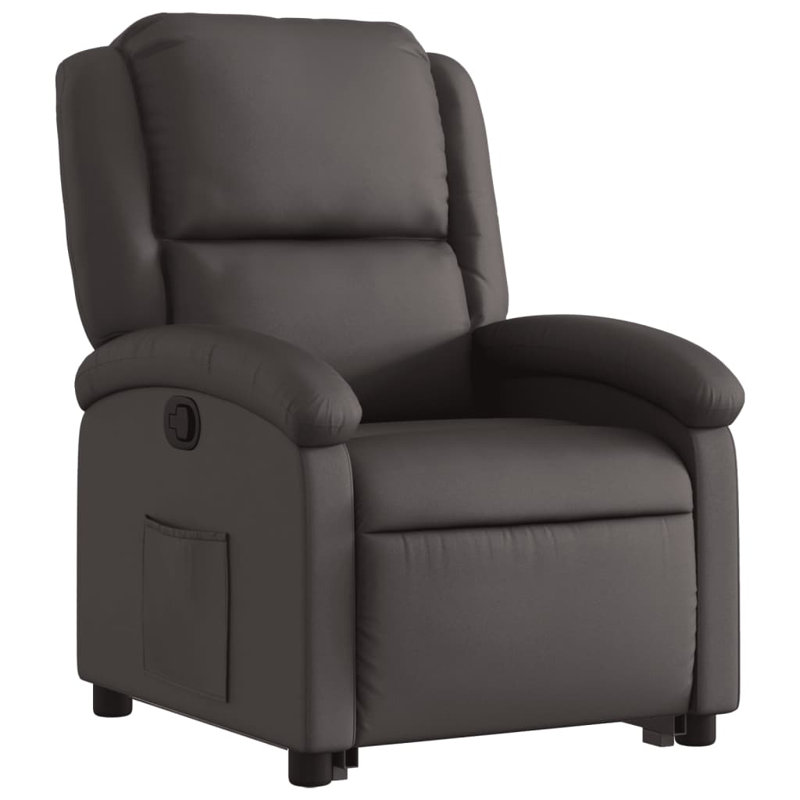 Fauteuil inclinable Budhram, Brun foncé, Power Lift