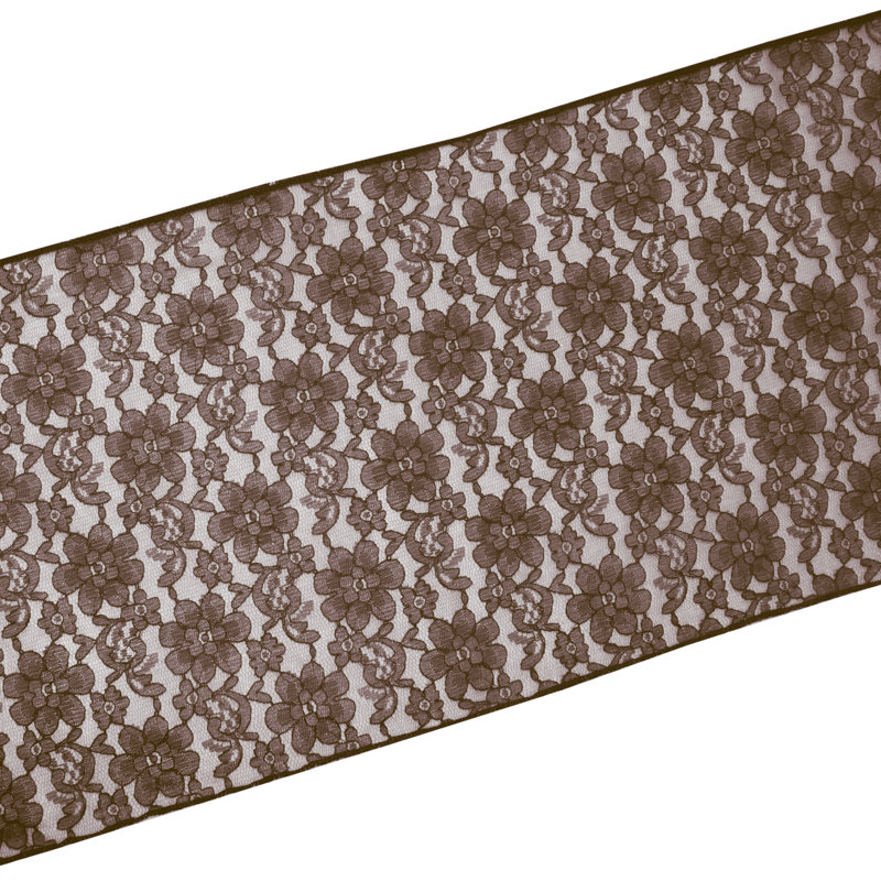 Bagdonas Floral Lace Table Runner, 12" W x 90" L, Brown