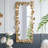 61" x 31" Full Length Floor Mirror with Golden Leaf Accents