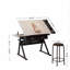 Adjustable Drawing Drafting Table Desk With 2 Drawers For Home Office And School With Stool-1737809114