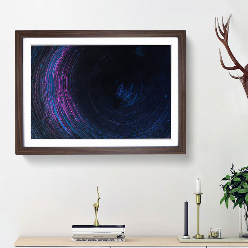 Heading Forward in Abstract - Picture Frame Painting Print, Walnut Framed, 36cm H x 48cm W x 2cm D