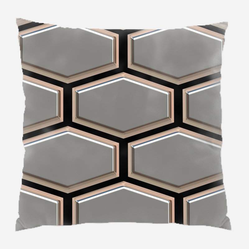 Dolezal Reversible Throw Pillow, Gray/Black, Indoor