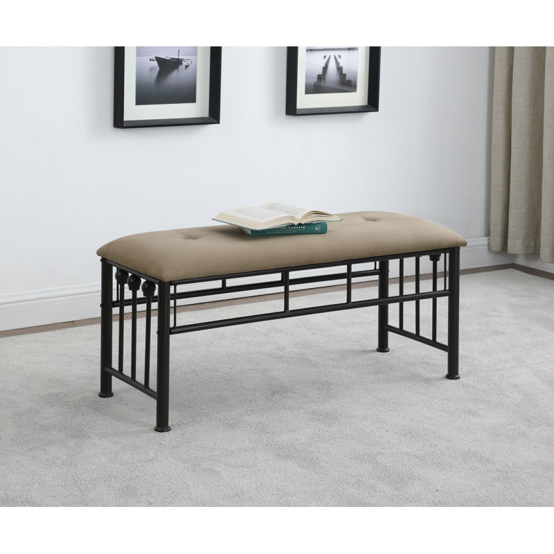 Rondo Microfiber / Microsuede Upholstered Bench