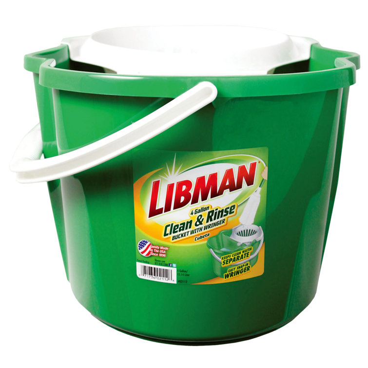 Libman 4-Gallon (s) Polypropylene Double Bucket in the Buckets department  at