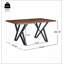 Table de salle à manger d'intérieur avec pieds en métal, indispensable à la maison, durable et robuste, et attrayante