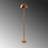 Elegant Copper Floor Lamp, Metal Body, 7.9 in Diameter x 45.3 in Height | 5W Integral LED, 3000K Warm Light, 80 CRI | 8 Hours Light Duration, On/Off Switch | Stylish Lighting for Living Room & Bedroom Decor-188405003