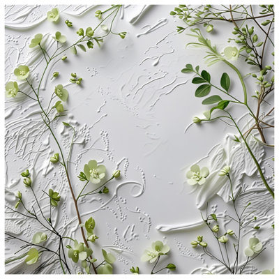 Édredon de verdure à motif floral minimaliste