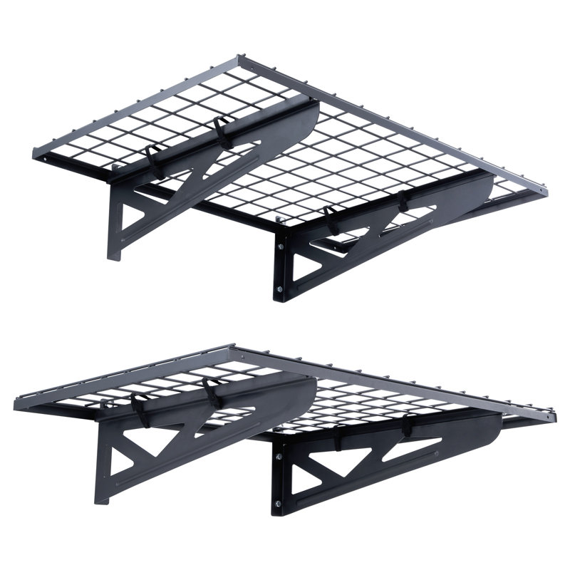 2 Piece Metal Floating Shelf, 8.4" H x 36" W x 24" D