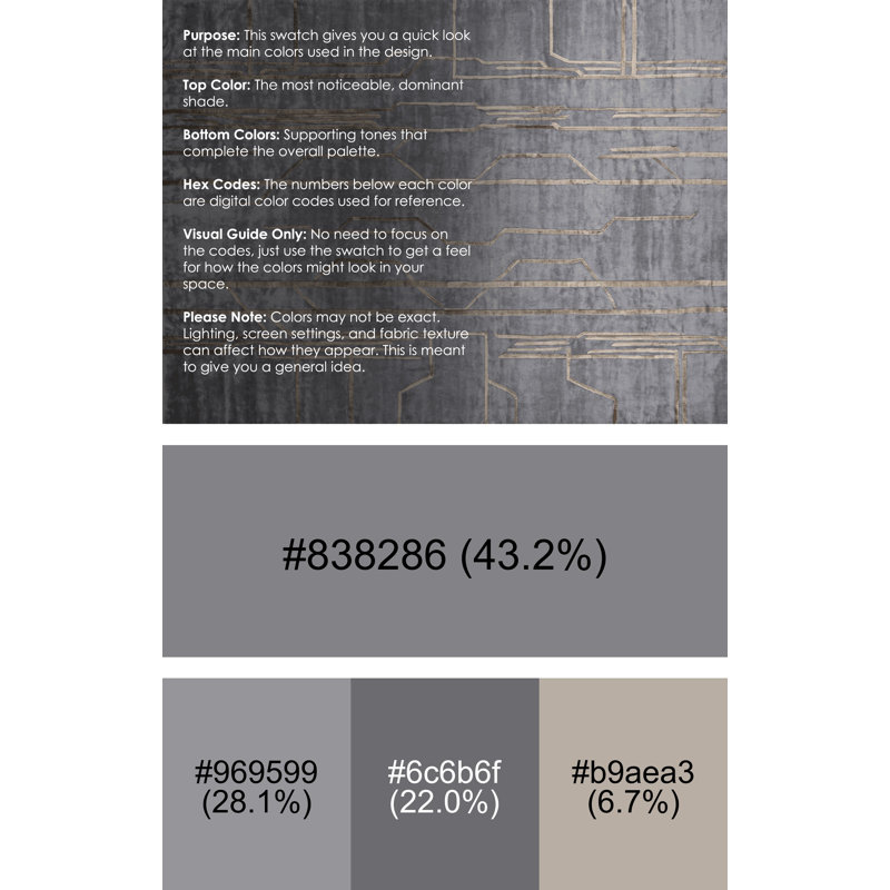 Tapis gris soyeux et moelleux, Rond 4 pi