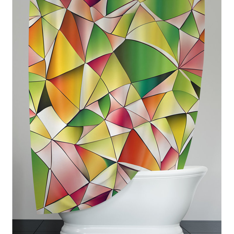 Rideau de douche à motif géométrique Cupar, H 83 po x l 70 po