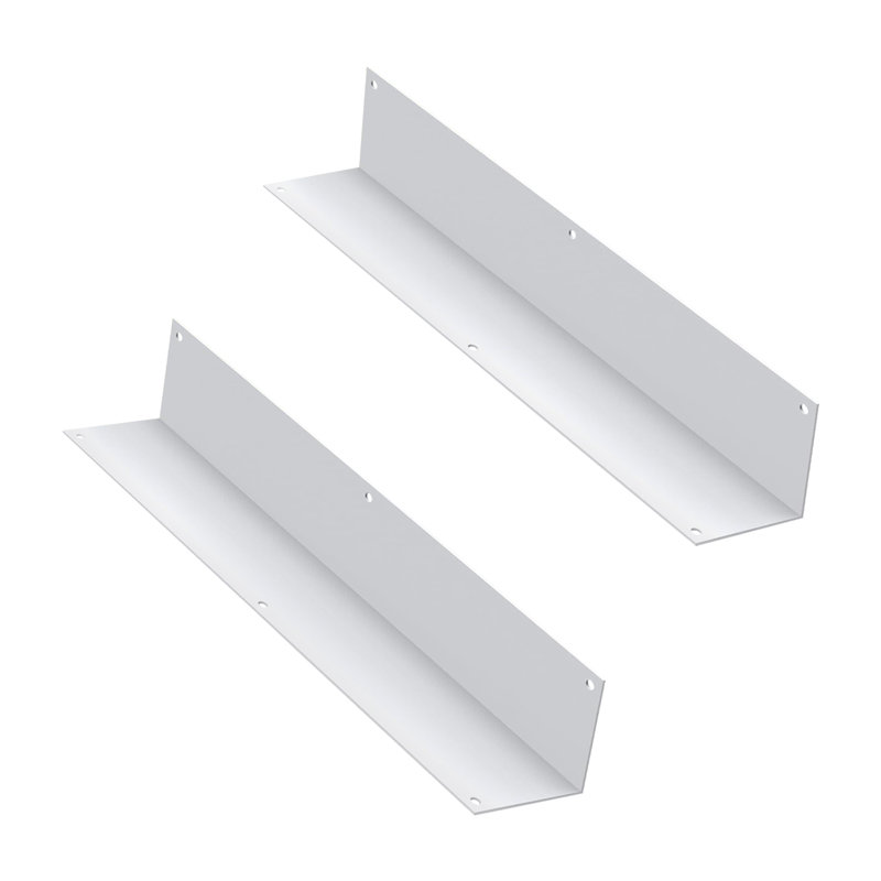 2 Pcs Aluminum Exterior Corner Guards for Vinyl Siding, L-Shaped Corner Protectors with Installation Hardware, White Outdoor Wall Trim for Landscaping and Mowing Safety