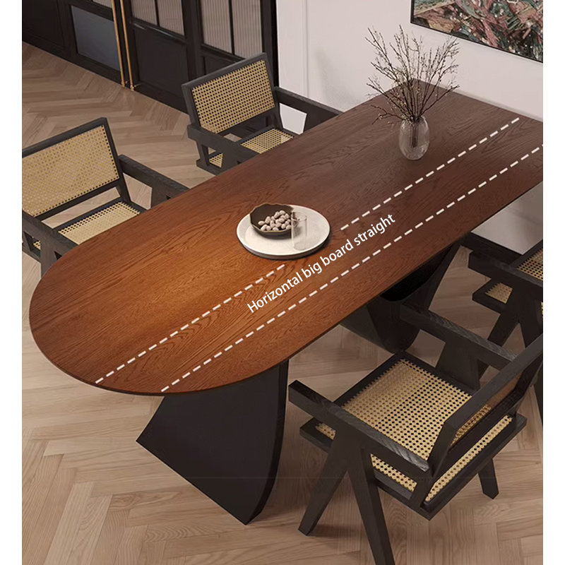 Solid Wood Dining Table with Creative Table Legs in Medieval Style, 29.53"H x 70.87"L x 35.43"W