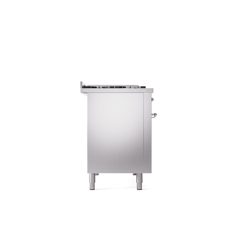 ILVE Nostalgie II, cuisinière à double combustible de 48 po, 8 brûleurs, plaque chauffante, Gaz naturel