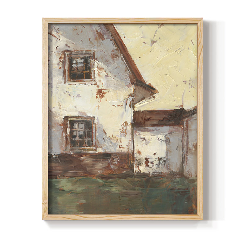 Sunlit Barn I Framed Print - Solid Wood, 15" H x 12" W