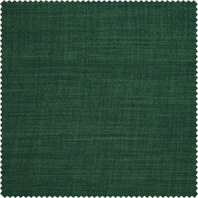 Ottis Faux Linen Room Darkening Curtain Panel, Key Green, 50" W x 84" L