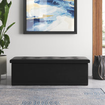 Black Faux Leather Benches You\'ll | Wayfair Love