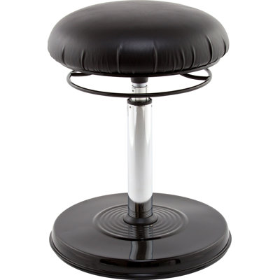 Chaise de bureau debout Office + similicuir noir