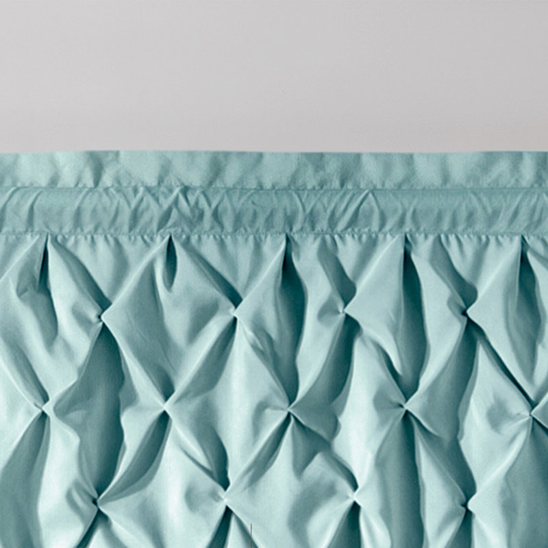 Modern Window Valance with Rod Pocket, Blue