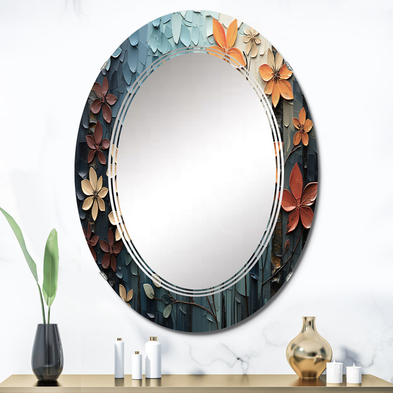 Dockland - Miroir mural moderne ovale, 36 po x 24 po