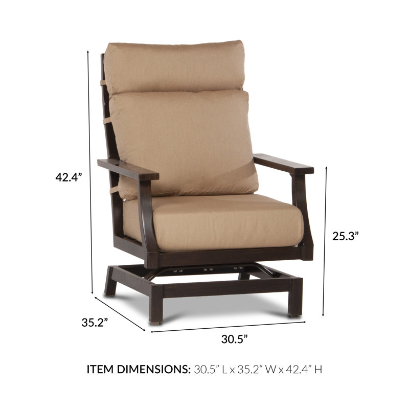 Bungalow Outdoor Lounge Chair, Canvas Heather Beige Sunbrella® Canvas
