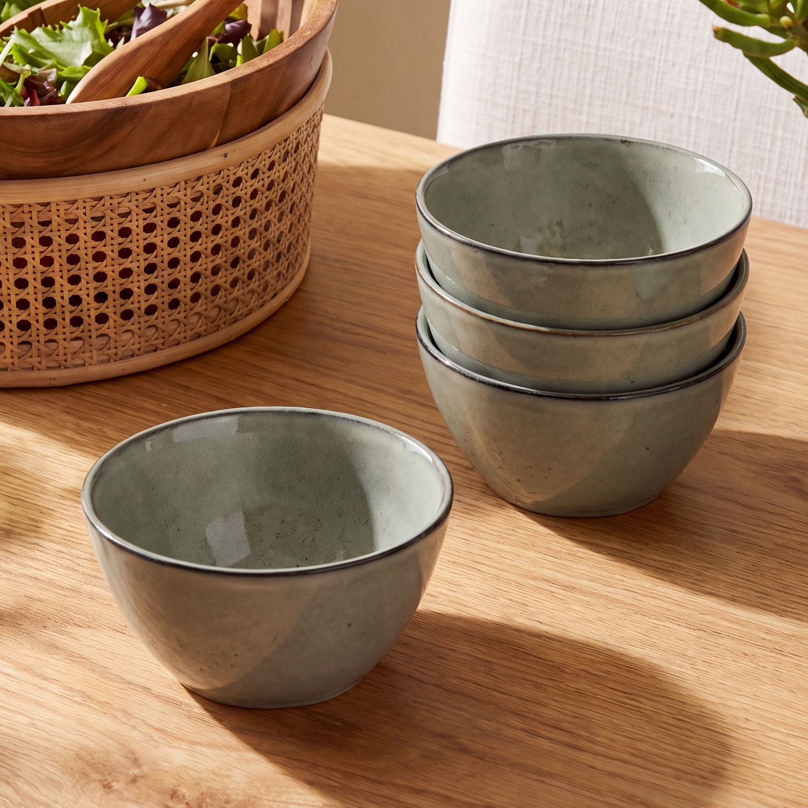 Lunel Ceramic Dining Bowl, Cream
