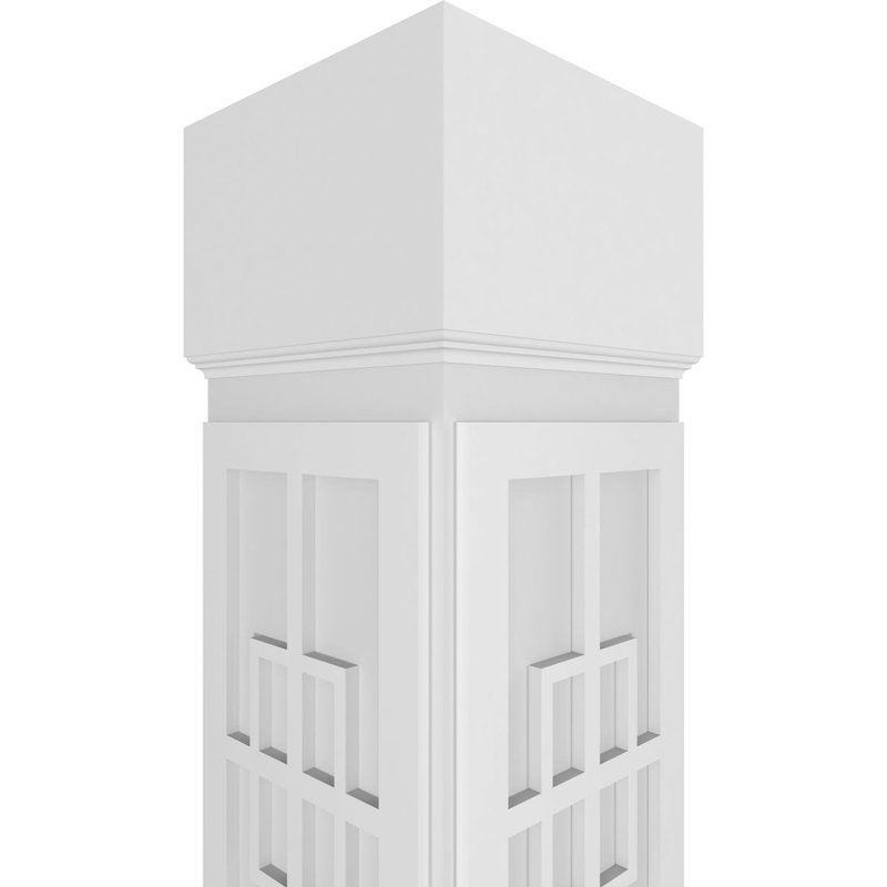Colonne de style mission artisanale carrée non effilée Craftsman Classic San Antonio avec base standard et base standard