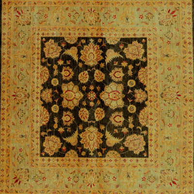 Hand Woven Wool Floral Area Rug
