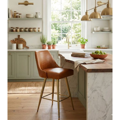 Tabouret de comptoir rembourré Kols