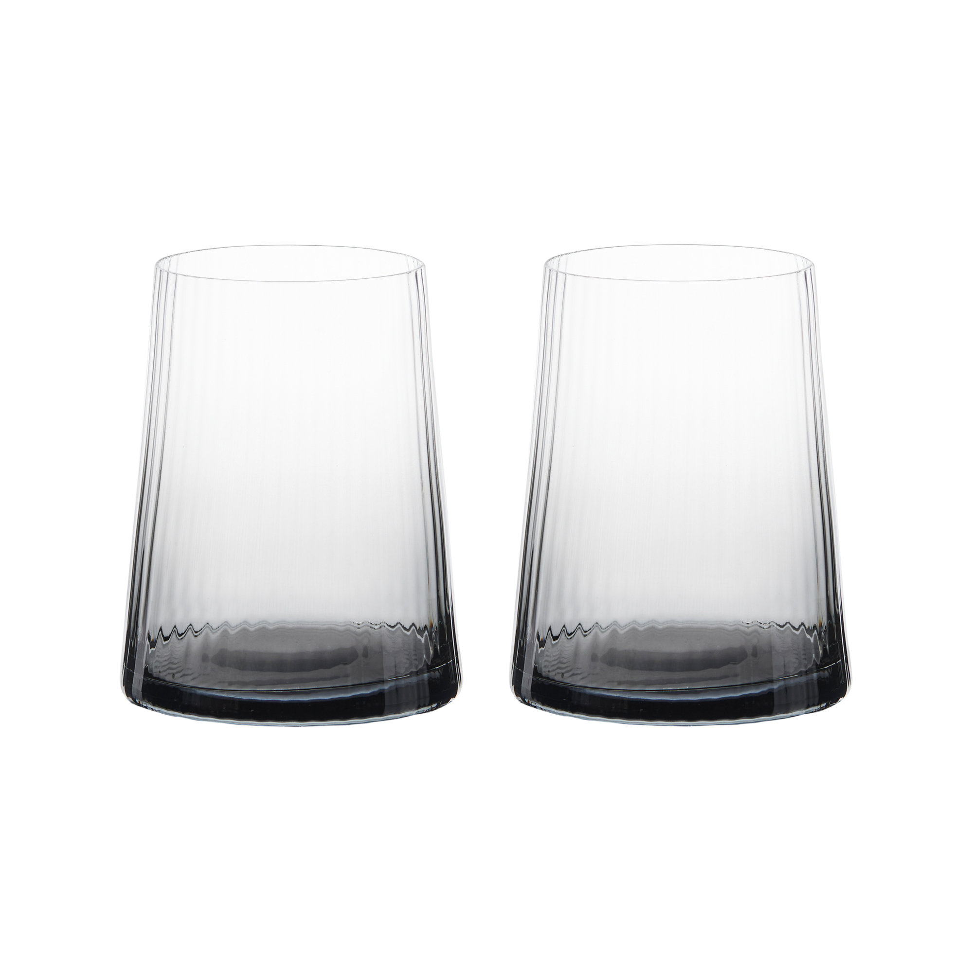 Zoya 13.5oz. Glass Drinking Glass Glassware Set, Smoke