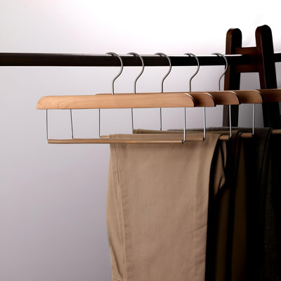 Solid Wood Extendable Pant Hangers - Non Slip Design For Home And Boutique Closets