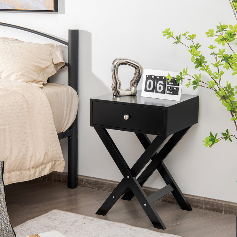 Table de chevet d'appoint Iowa Park, Noir