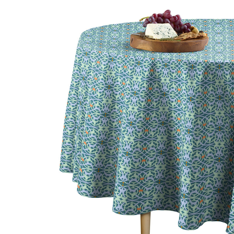 Maudette Entangled Round Tablecloth, 84" x 84"