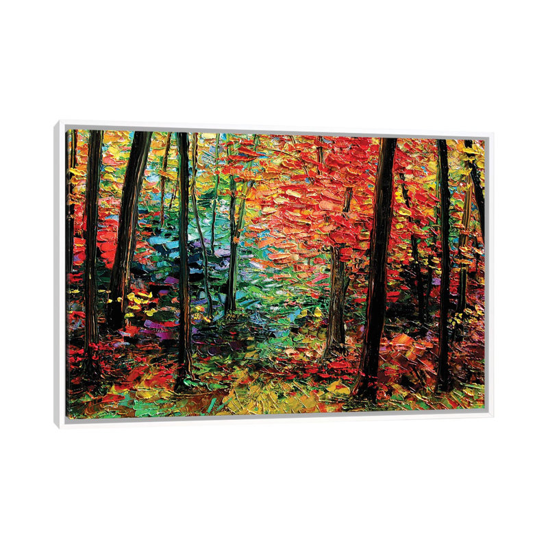 « Sparkle » par aja Trèves, reproduction d’art, Pas de tapis, H 26 po x l 18 po x P 1,5 po, Toile blanche encadrée