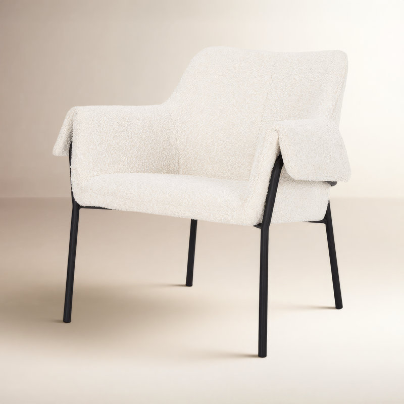 Fauteuil large de 30,5 po Gloriette, Mélange de polyester crème