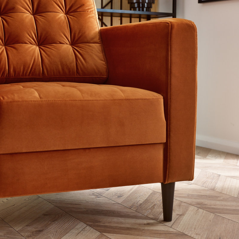 Jodi Upholstered Accent Chair, Orange