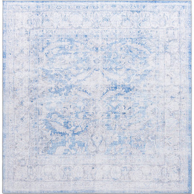 Tapis traditionnel bleu pâle Alush