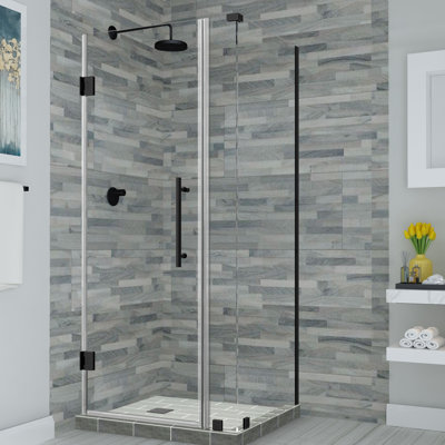 Cabine de douche rectangulaire à charnière 30" x 72" Bromley