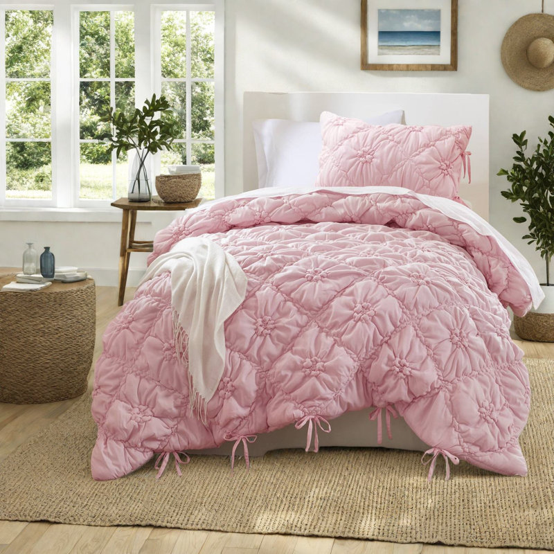 Ensembles de literie pour lit douillet, microfibre rose chic et chic