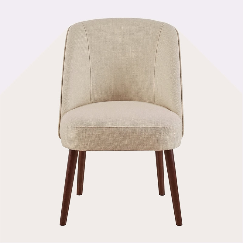 Rounded Back Dining Chair, Beige