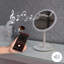 Briellah Plastic Round Freestanding Makeup / Shaving Mirror with Shelves