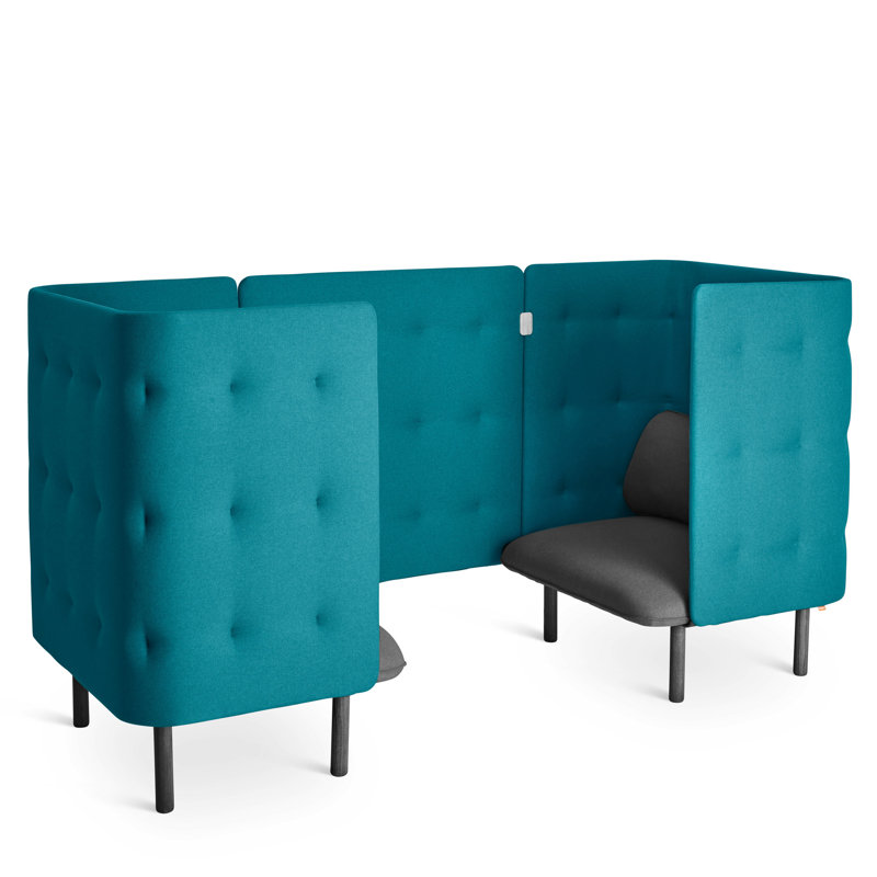 Chaise QT, Gris foncé / bleu sarcelle