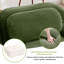 Canapé d'angle modulaire en velours côtelé vert olive, 116 po, assises profondes et accoudoirs incurvés-1406415897