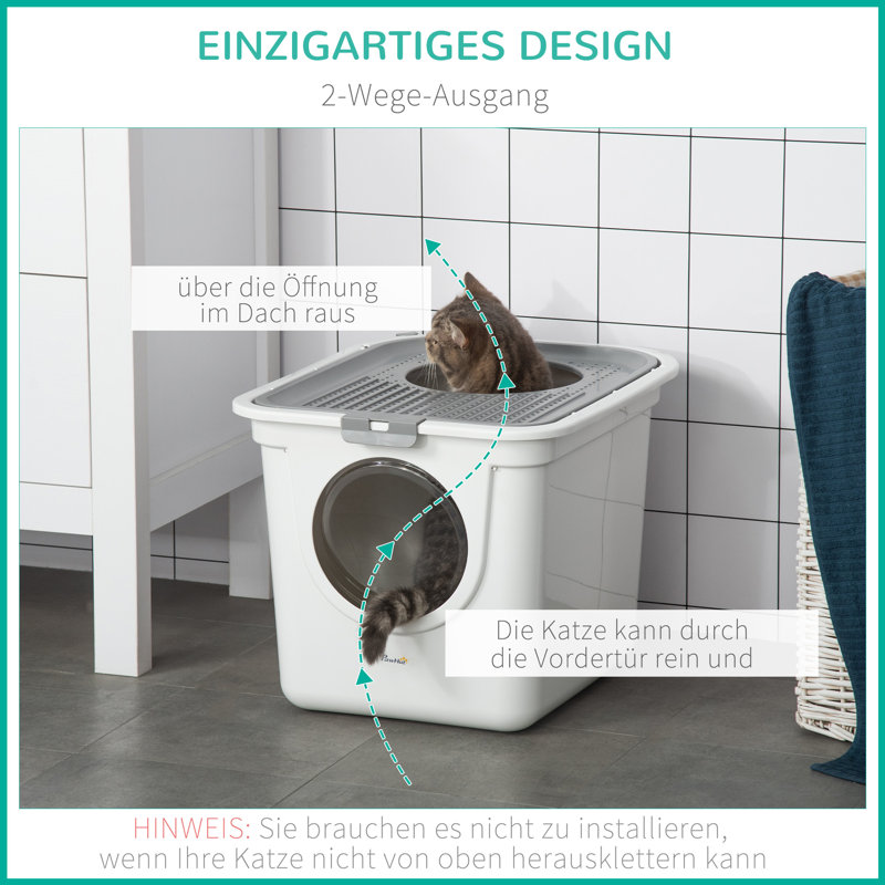 Plastic Enclosed Litter Box