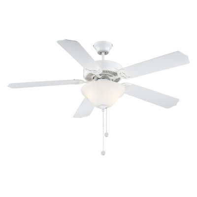 Ventilateur de plafond standard à 5 pales 52 po avec chaîne de traction et ensemble d'éclairage inclus Garrett