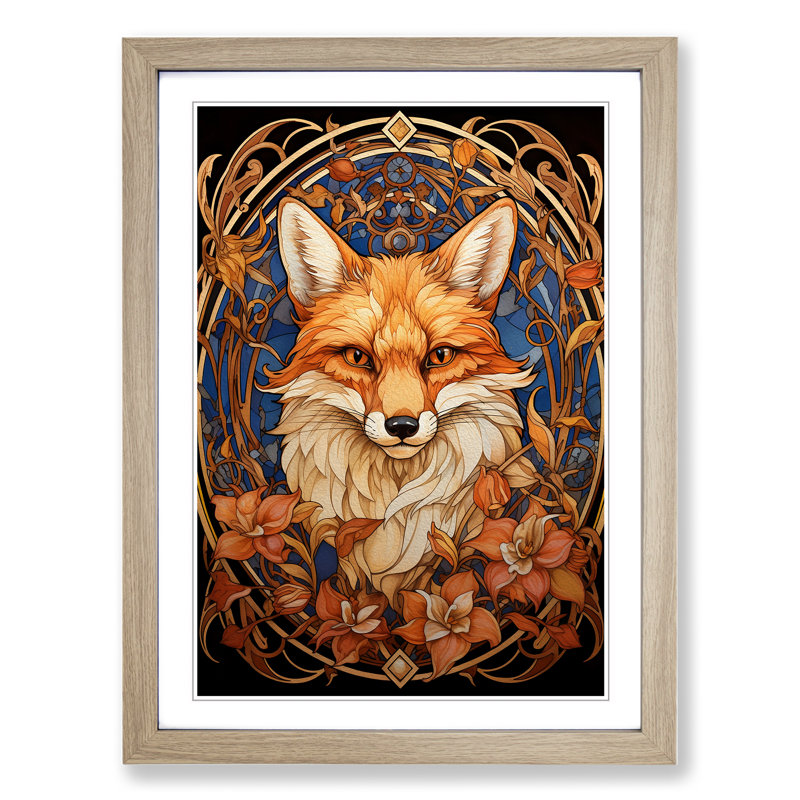 Single Picture Frame Print on Wood, 64cm H x 46cm W, Oak Framed