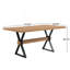 Table de salle à manger à pieds en X (naturel)