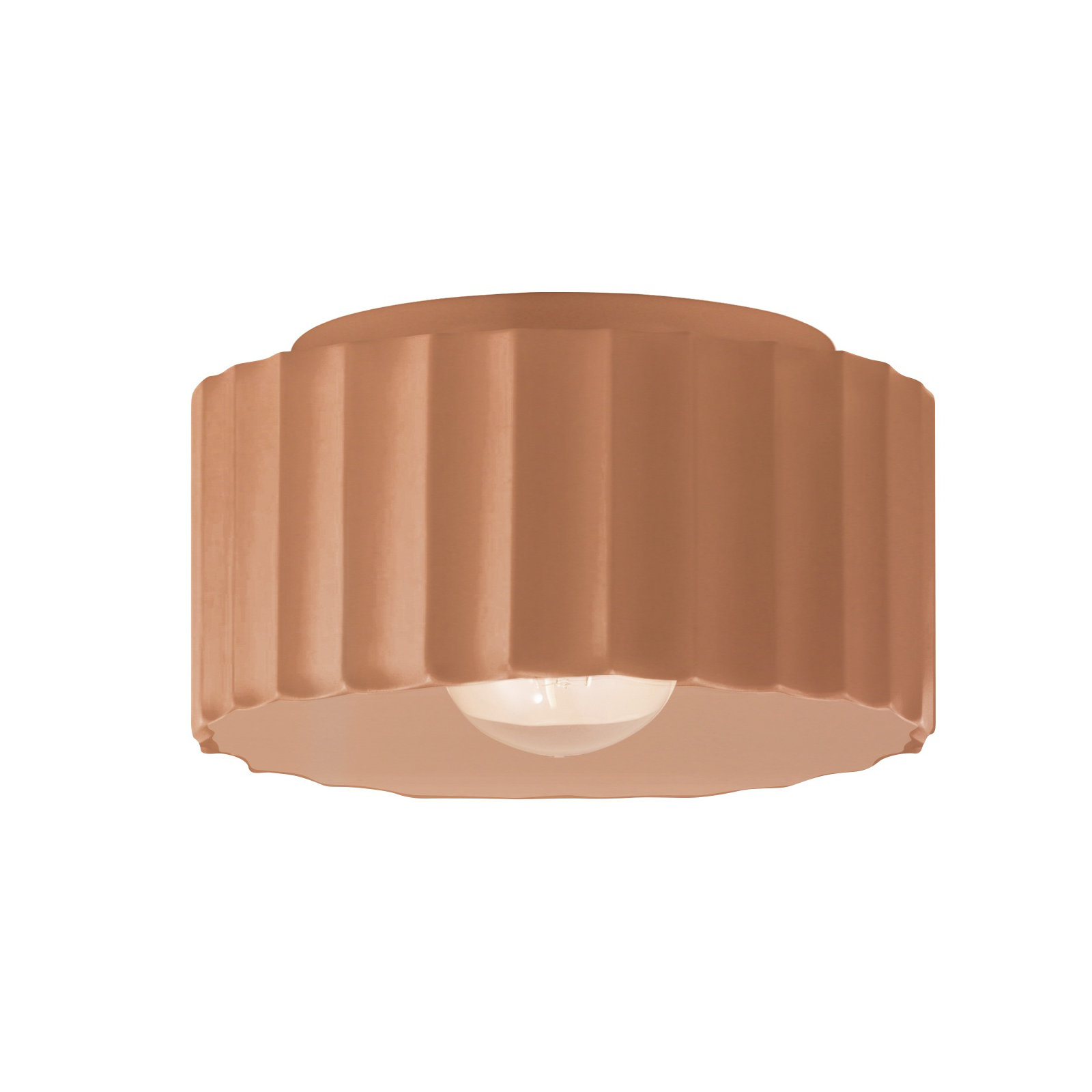 Colgate Single Light Ceramic Flush Mount, Adobe, 6.5" H x 10" W x 10" D