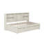 Structure de lit simple avec tablettes latérales, deux tiroirs et port USB intégré -1625747107