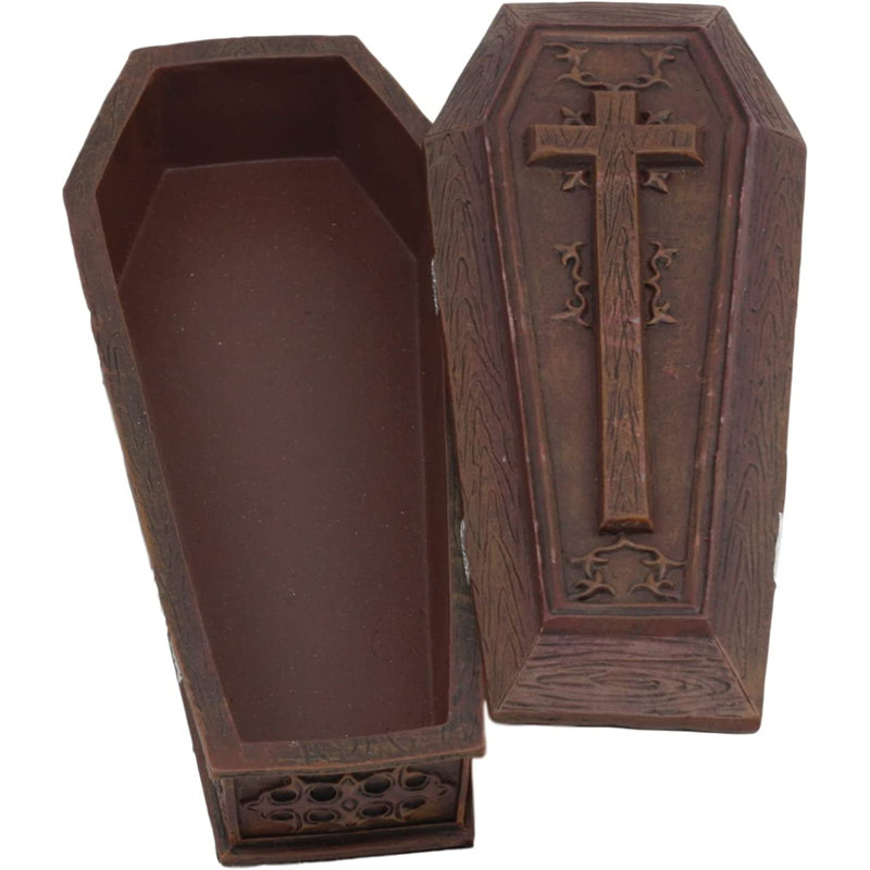 Sculpture cercueil Darshit Ebros Vampire Dracula Crucifix