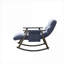 Petit fauteuil inclinable et berçant en velours bleu riche de 42 po par xpiyaer
